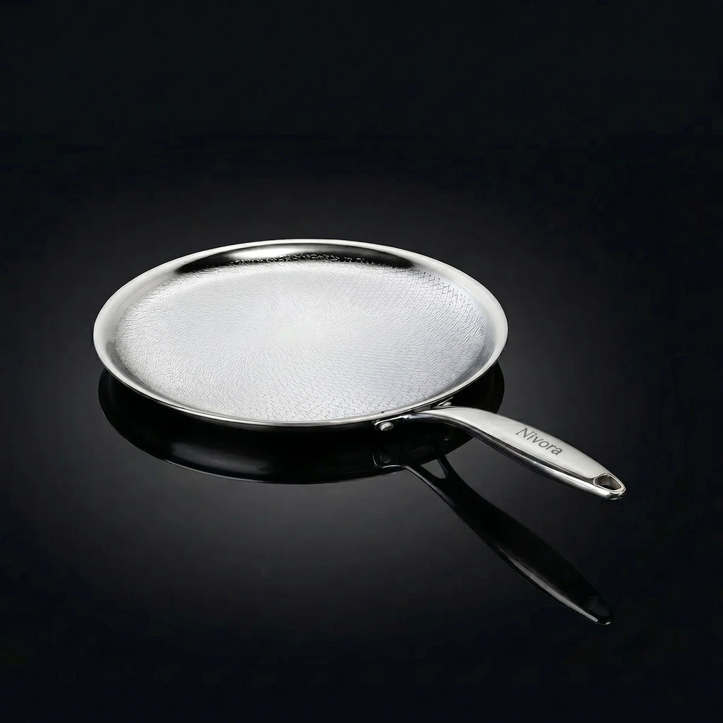 工芸品 Esmaltado a mano 24k 27.5 Titanium Hammered Crêpe Pan – Nivorakitchen