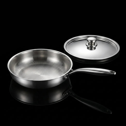 Titanium Hammered Pan with Lid