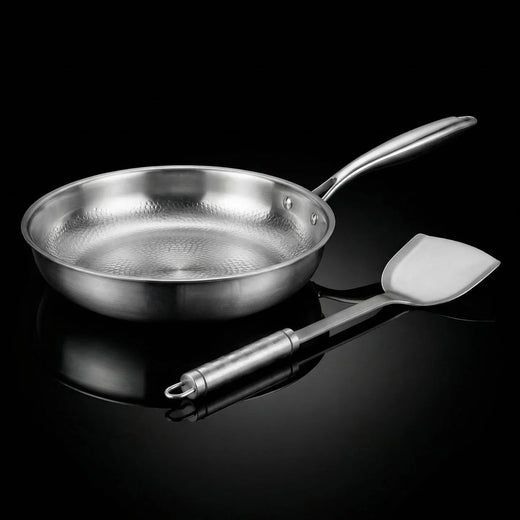 Titanium Hammered Pan + Spatula