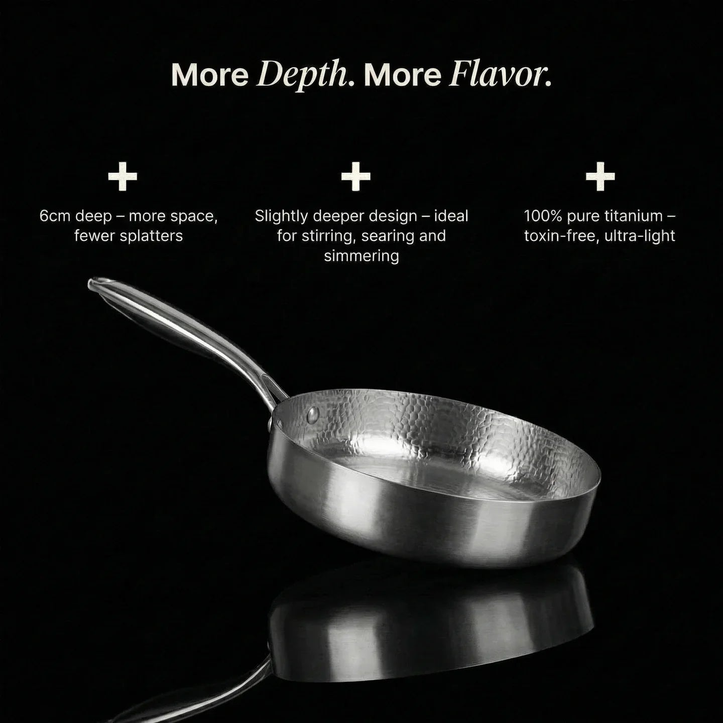 Titanium Hammered Deep Pan